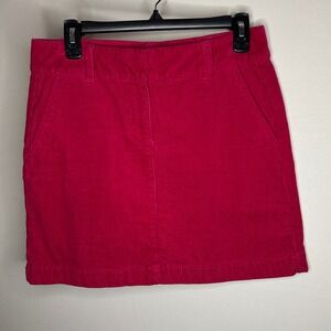 Vineyard Vines Shep &‎ Ian Hot Pink Corduroy Mini Skirt Women 4 Preppy Fall Logo